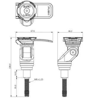 Halterung QUAD LOCK für Lenkerklemmung